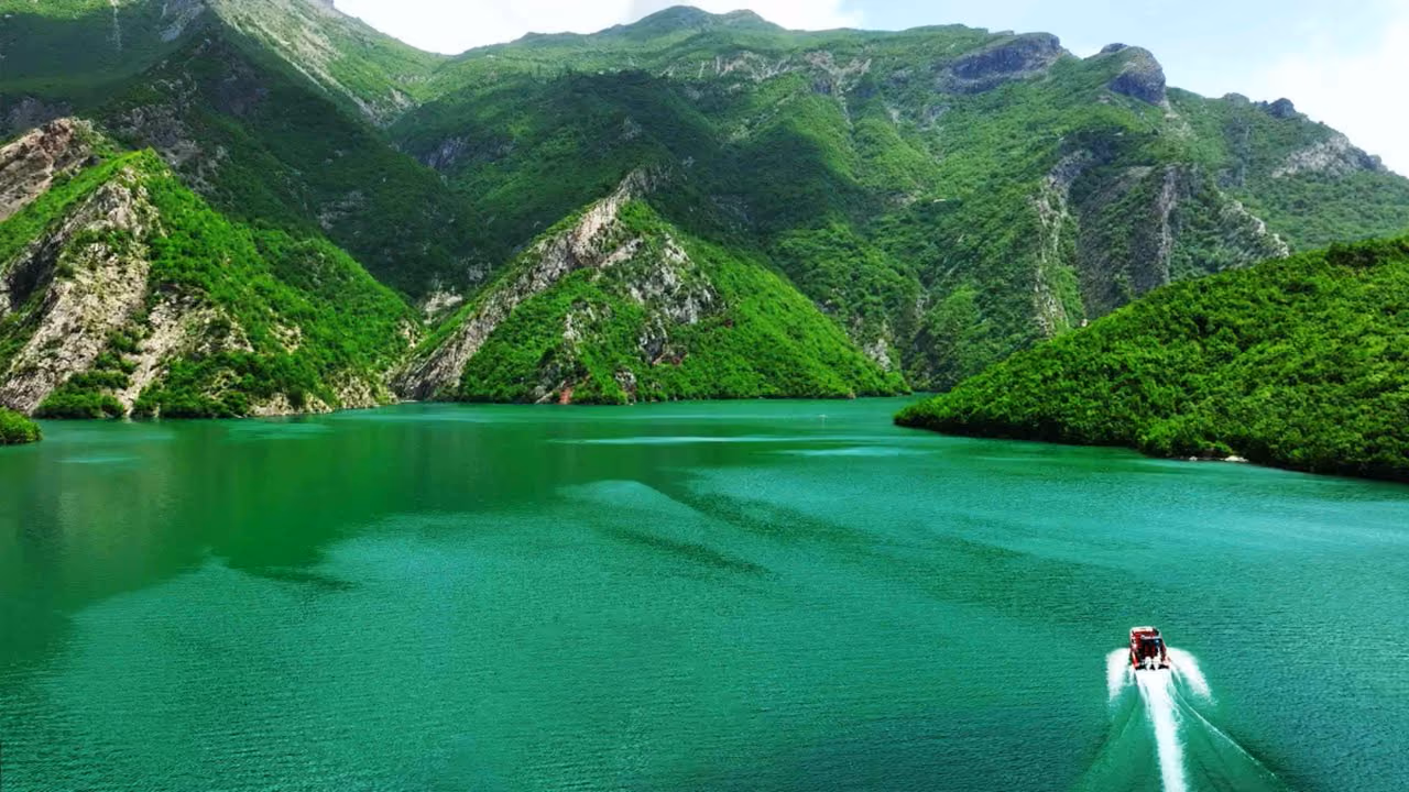 Scenic Boat Tour on Koman Lake, Albania, video still